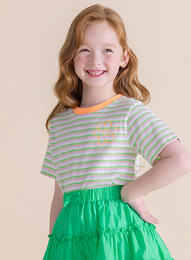 I LOVE J Curo stripe ribbed top