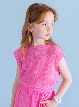 I LOVE J Love meet pleated top
