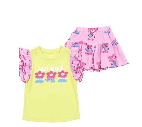 BEBEBEBE Boots flower frill set