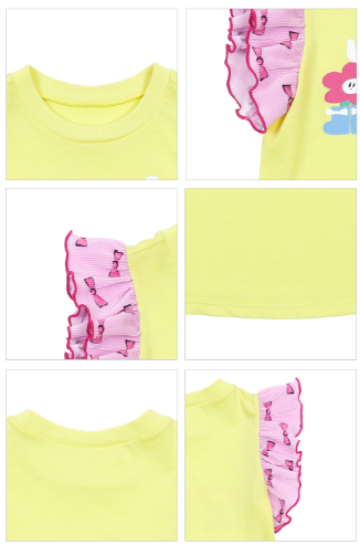 BEBEBEBE Boots flower frill set