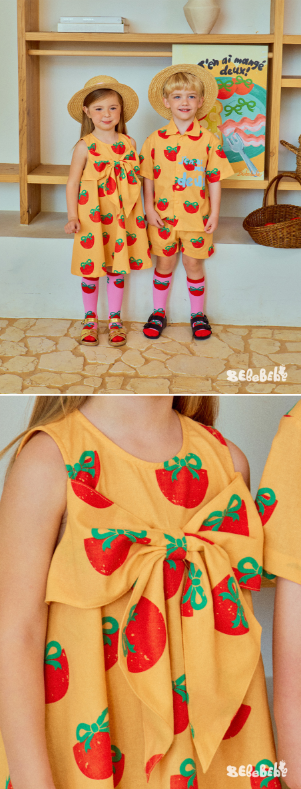 BEBEBEBE Ribbon potato sleeveless dress