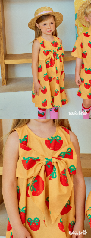 BEBEBEBE Ribbon potato sleeveless dress