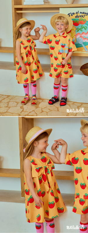 BEBEBEBE Ribbon potato sleeveless dress