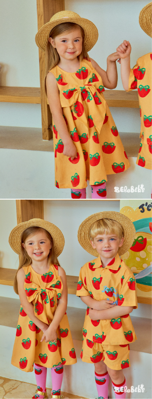 BEBEBEBE Ribbon potato sleeveless dress