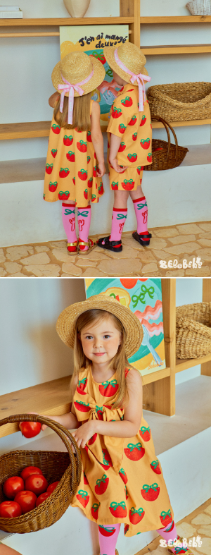 BEBEBEBE Ribbon potato sleeveless dress