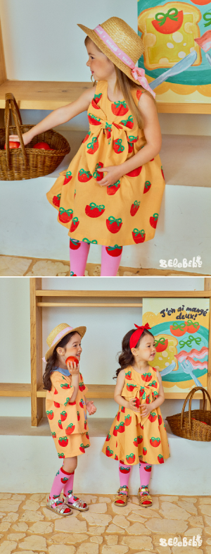 BEBEBEBE Ribbon potato sleeveless dress