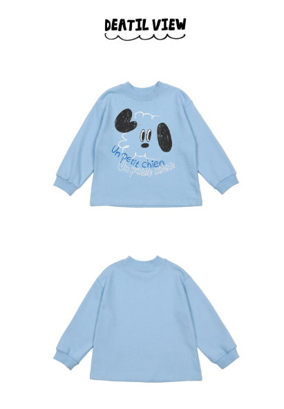 BEBEBEBE FALL Puppy face t-shirt (LIGHT BLUE)