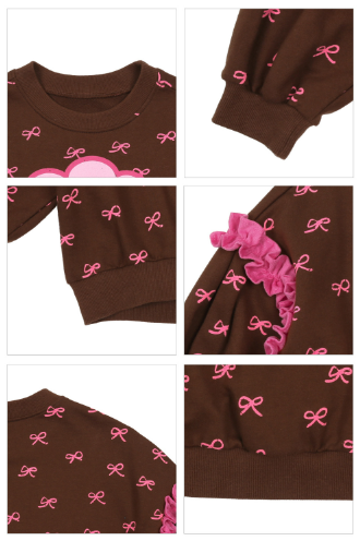 BEBEBEBE FALL Ribbon cat cupcake frill training SET (BROWN)