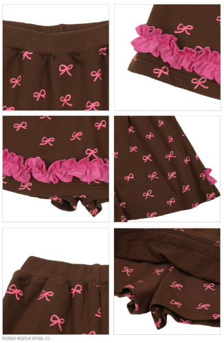BEBEBEBE FALL Ribbon cat cupcake frill training SET (BROWN)