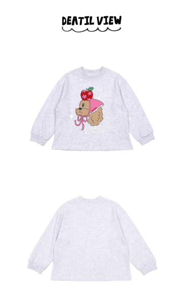 BEBEBEBE FALL Flower apple t-shirt (MELANGE)