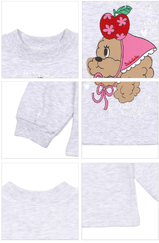 BEBEBEBE FALL Flower apple t-shirt (MELANGE)