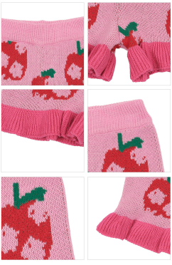 BEBEBEBE FALL Flower apple frill knit SET (PINK)