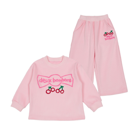BEBEBEBE WINTER Cherry cat corduroy set