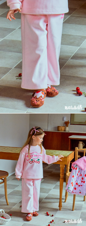 BEBEBEBE WINTER Cherry cat corduroy set