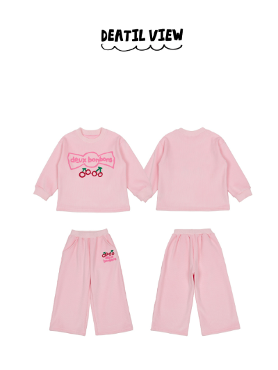 BEBEBEBE WINTER Cherry cat corduroy set