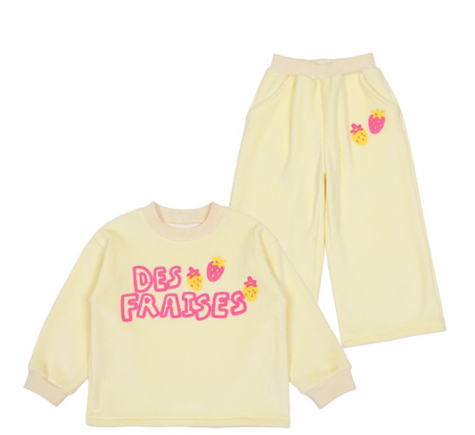 BEBEBEBE WINTER Strawberry corduroy set