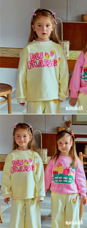 BEBEBEBE WINTER Strawberry corduroy set