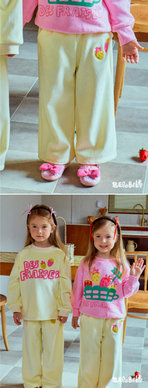 BEBEBEBE WINTER Strawberry corduroy set