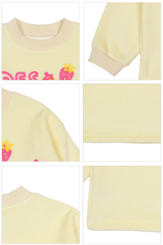 BEBEBEBE WINTER Strawberry corduroy set