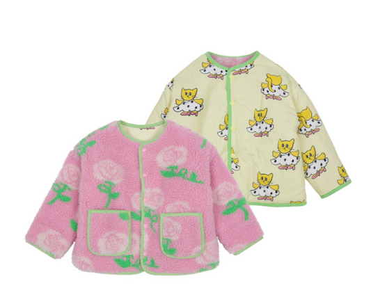 BEBEBEBE WINTER Rose reversible jacket