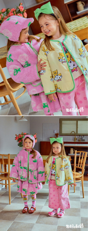 BEBEBEBE WINTER Rose reversible jacket