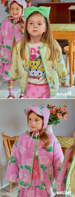 BEBEBEBE WINTER Rose reversible jacket