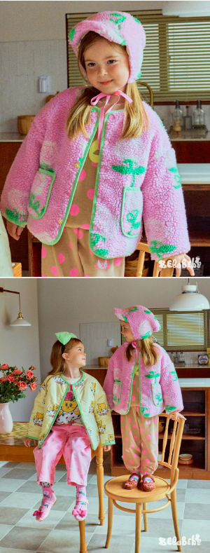 BEBEBEBE WINTER Rose reversible jacket