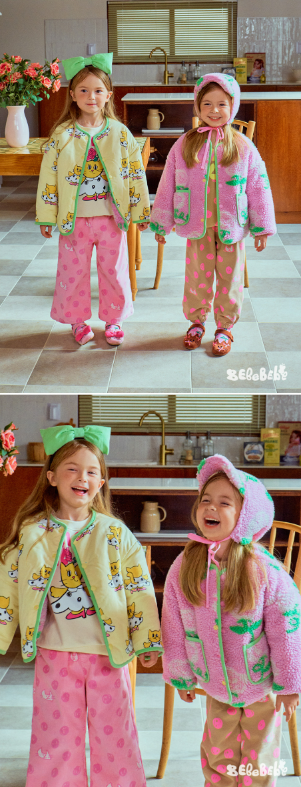 BEBEBEBE WINTER Rose reversible jacket