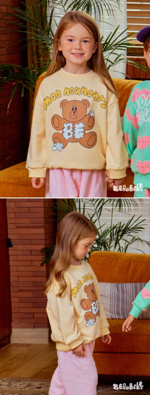 BEBEBEBE WINTER P Teddy bear sweatshirt