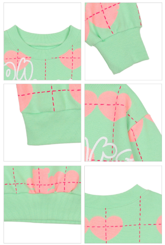 BEBEBEBE WINTER Double heart pattern training set