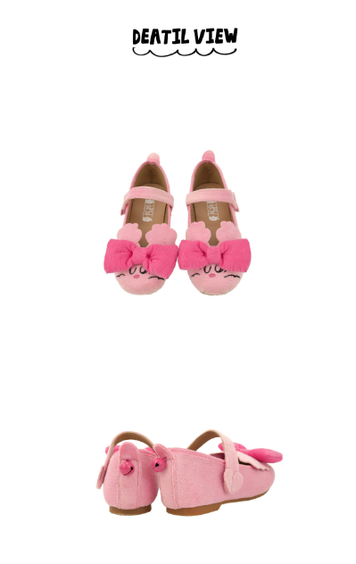 BEBEBEBE WINTER PRE Ribbon rabbit shoes