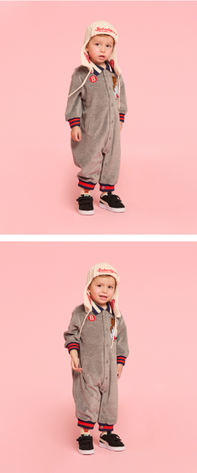 BEBE DE PINO Bebedepino heart baby knit trapper hat