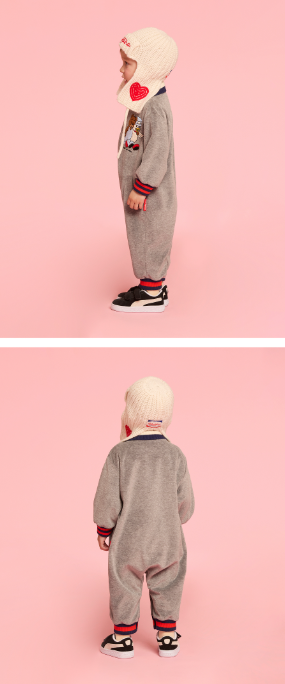 BEBE DE PINO Bebedepino heart baby knit trapper hat