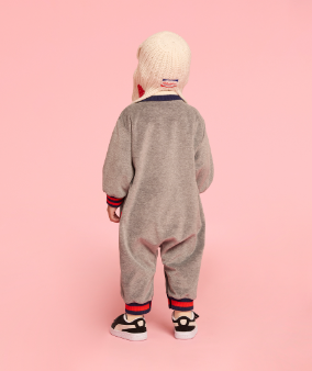 BEBE DE PINO Teen friends baby velour yoko overall