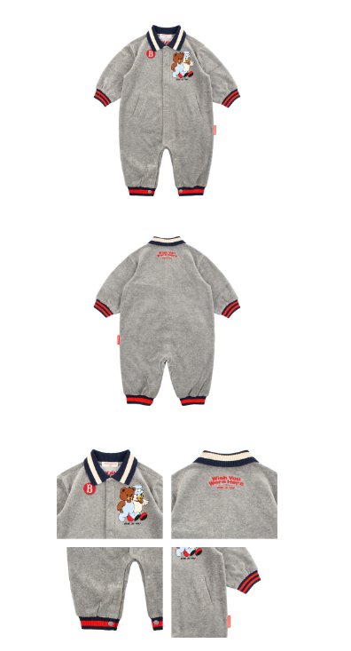 BEBE DE PINO Teen friends baby velour yoko overall