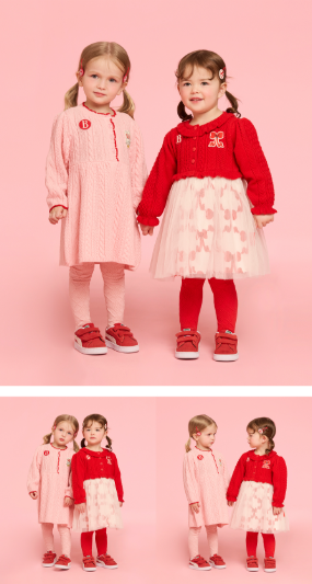 BEBE DE PINO All over puff ribbon baby tutu sweater dress