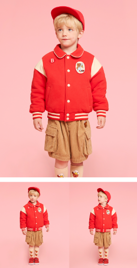 BEBE DE PINO Teen friends varsity padding jumper