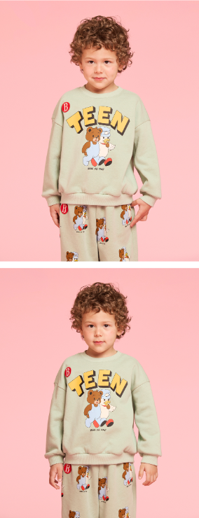 BEBE DE PINO Teen friends loose fit sweatshirts