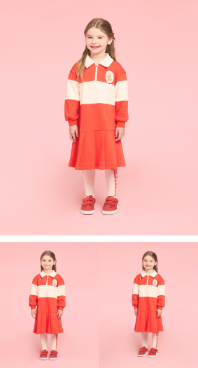 BEBE DE PINO Jenny color block collar dress