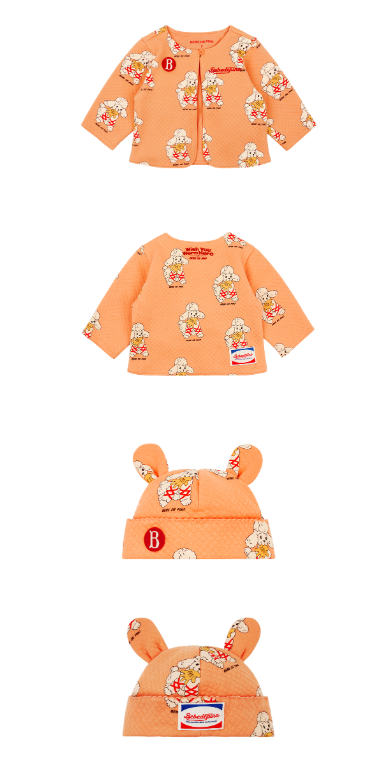 BEBE DE PINO All over jenny newborn overall set