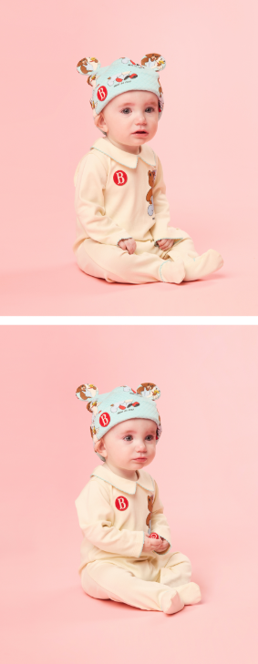 BEBE DE PINO All over teen friends newborn overall set