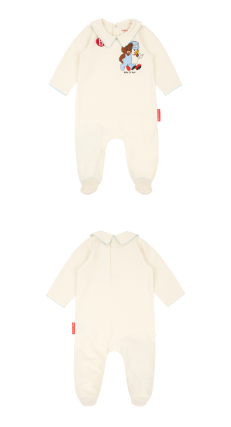 BEBE DE PINO All over teen friends newborn overall set