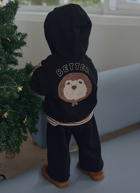 UBMOM VICKY BEAR ZIP-UP HOODIE SET