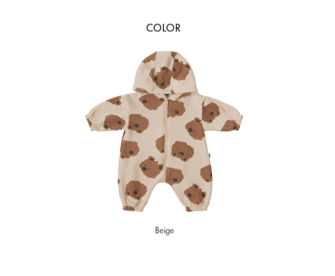 UBMOM VICKY BEAR HOODIE ONE-PIECE