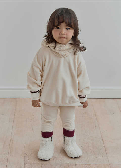 UBMOM SOFT BANDING SWEATSHIRT SET(Ivory)