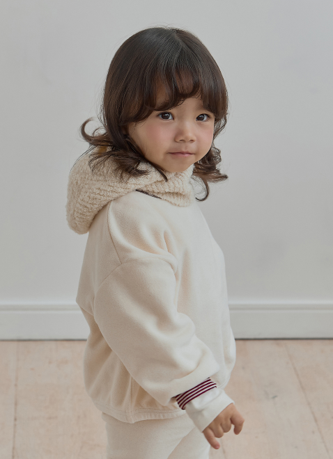 UBMOM SOFT BANDING SWEATSHIRT SET(Ivory)