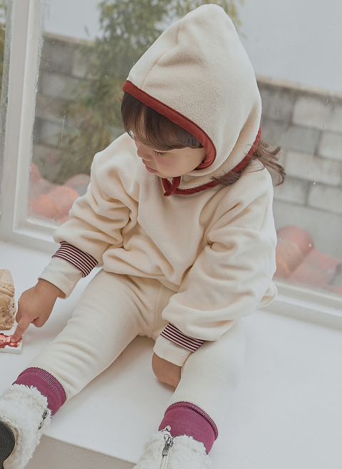 UBMOM SOFT BANDING SWEATSHIRT SET(Ivory)