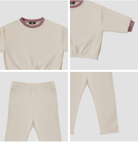 UBMOM SOFT BANDING SWEATSHIRT SET(Ivory)