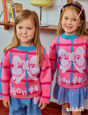 BEBEBEBE WINTER Check ribbon knit