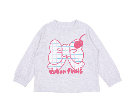 BEBEBEBE WINTER Check ribbon t-shirt